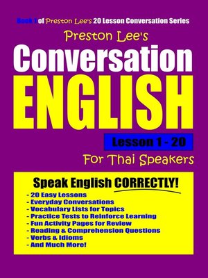 cover image of Preston Lee's Conversation English For Thai Speakers Lesson 1